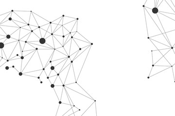 Network Connecting dot polygon background : Concept of Network, Business, Connecting, Molecule, Data, Chemical