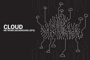 Cloud computing network  circuit line concept