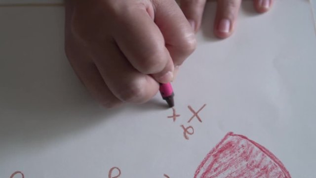 Students doing homework in math and drawing formulas to solve equations on paper in the classroom. Studying learning in school