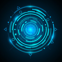 Hud Futuristic .Fantastic circle .Background of the future