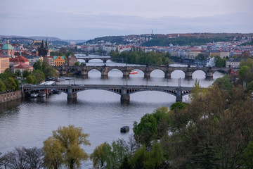 The evening in the Prague