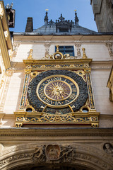 Fototapeta na wymiar The Gros Horloge is a fourteenth-century astronomical clock in Rouen Normandy