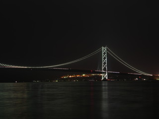 明石海峡大橋の夜景

