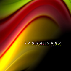 Fluid mixing colors vector wave abstract background design. Colorful mesh waves