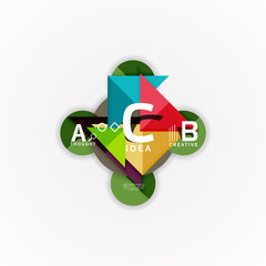 Vector infographic options banner, paper style design