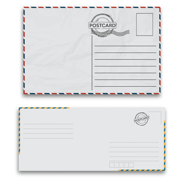 Mail envelopes with seal on white background. Vector illustration.