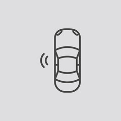 Car radar icon, Vector