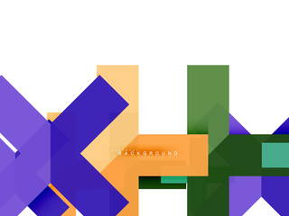 Multicolored abstract geometric shapes, geometry background for web banner