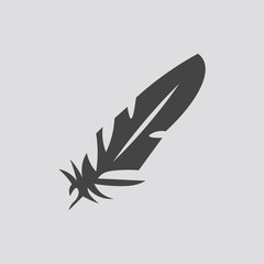 Feather crypto currency icon, Vector