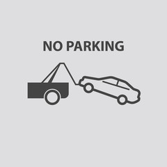 No parking icon, Vector