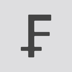 Franko crypto currency icon, Vector