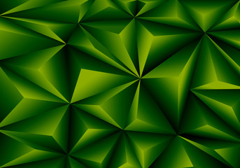 Abstract green triangle polygon pattern background texture vector illustration.