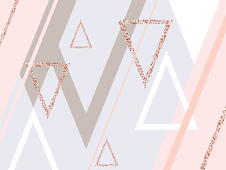 Geometric striped ornament. Modern stylish texture. Gold linear braids. Trendy gold glitter texture