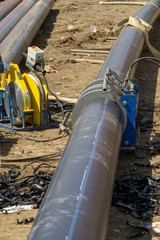 pipeline construction at the construction site