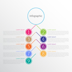 Vector infographic templates used for detailed reports. All 9 topics.