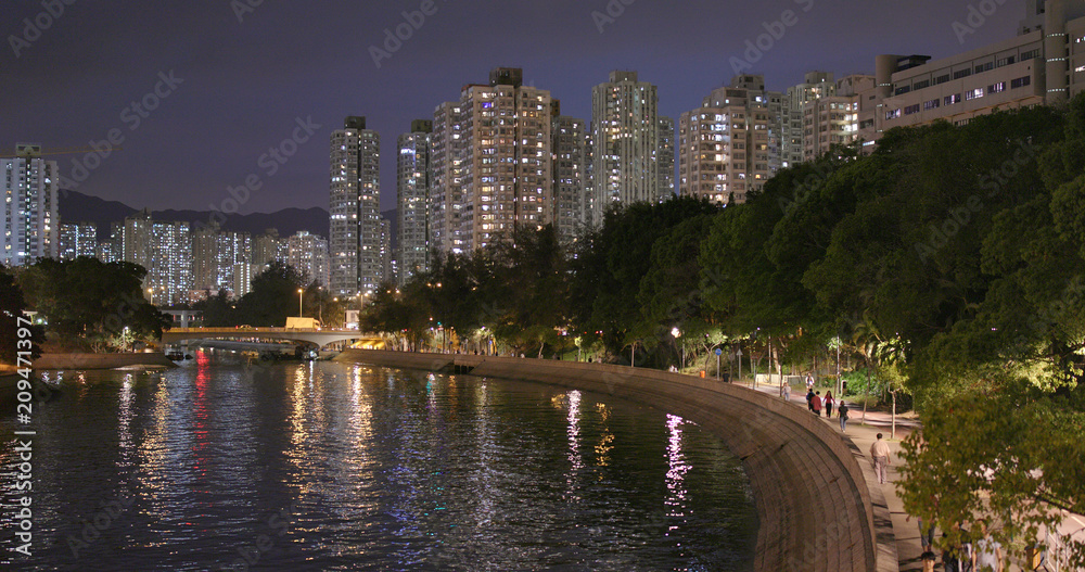 Wall mural hong kong residential district