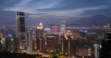 Taipei  city at night