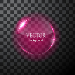 Glass vector circle plane. Easy editable background