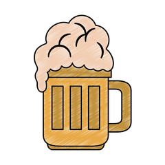 Cold beer glass vector illustration graphic design