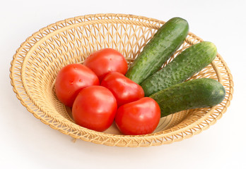 The most delicious tomatoes and cucumbers © kondor32