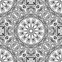Unique, abstract floral color pattern. Seamless vector illustration. For design, wallpaper, background, print