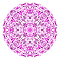 Mandala Style Vector Color Shapes. Abstract design. Fantastic decoration for fashion, holiday card, relax illustration.