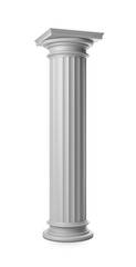 Greek Column on White