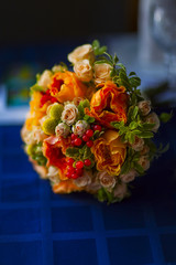 wedding bouquet on the table