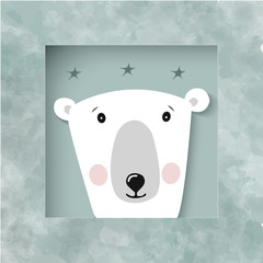 Cute bear illustration.T-shirt graphics