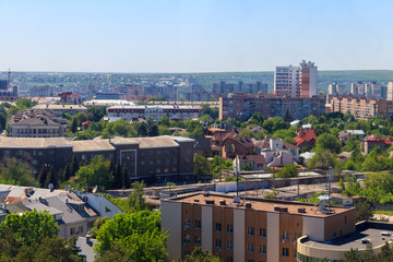 Naklejka premium Aerial view on the Kharkiv city in Ukraine