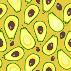 avocado seamless pattern
