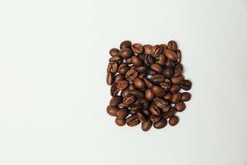 beans coffee on a white background