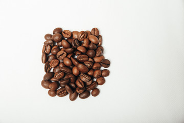 beans coffee on a white background