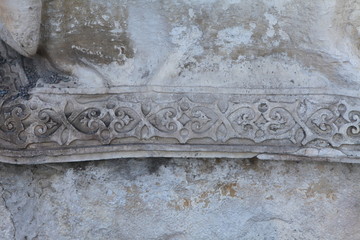 Vintage fragments of stones with patterns