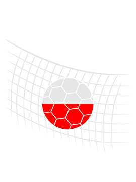 poland flag soccer ball in net clip art preview