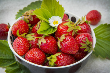 Ripe red strawberries