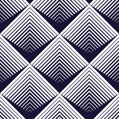 Geometric seamless pattern, abstract tiling background, vector repeat endless wallpaper illustration. Roof tiling or fish squama shapes motif. Single color, black and white.