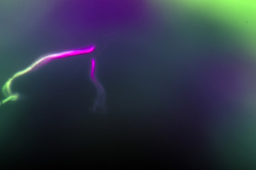 the chemical reaction of the paint with water