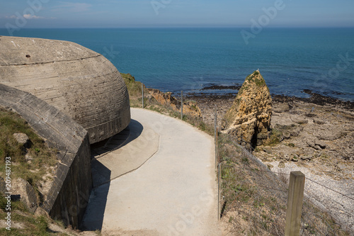 Pointe Du Hoc Beach As Seen From The German Bunkers Normandy Pointe Du Hoc Beach As Seen From The German Bunkers Normandy France