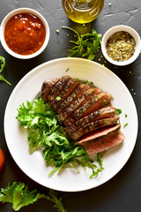 Juicy steak medium rare beef