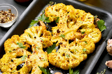 Fried cauliflower steaks
