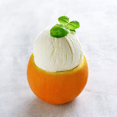 Ice cream in orange