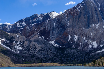 Convict Lake and the Sherwin Range mountains surrounding the lake part of the Sierra Nevada Mountains