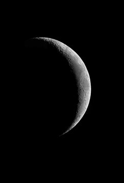 Crescent Moon with crater detail.