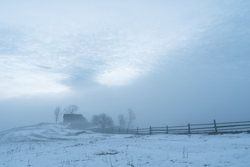 Winter country landscape