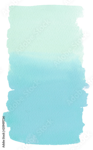 Watercolor Gradient Background Mint Blue Green Isolated Stock