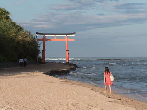 Entr&eacute;e de l'&icirc;le sanctuaire d'Aoshima au Japon