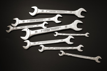 key carob for repair and on a black background