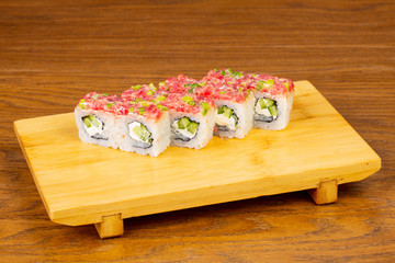 Delicious spicy tuna rolls