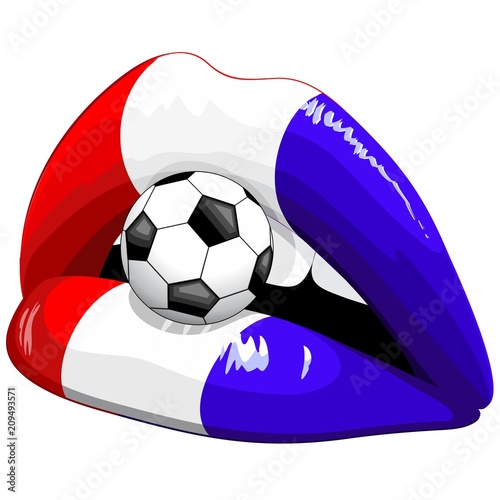 France Flag Lipstick Soccer Supporters